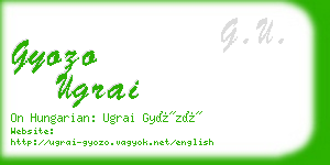 gyozo ugrai business card